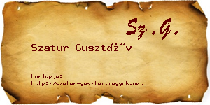 Szatur Gusztáv névjegykártya